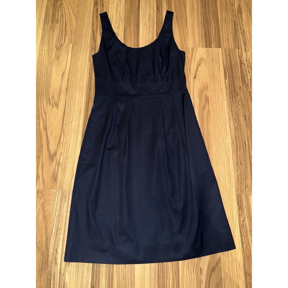 J Crew NEW Women's Dress‎ Sz 2 Navy Blue Cotton Retail $108